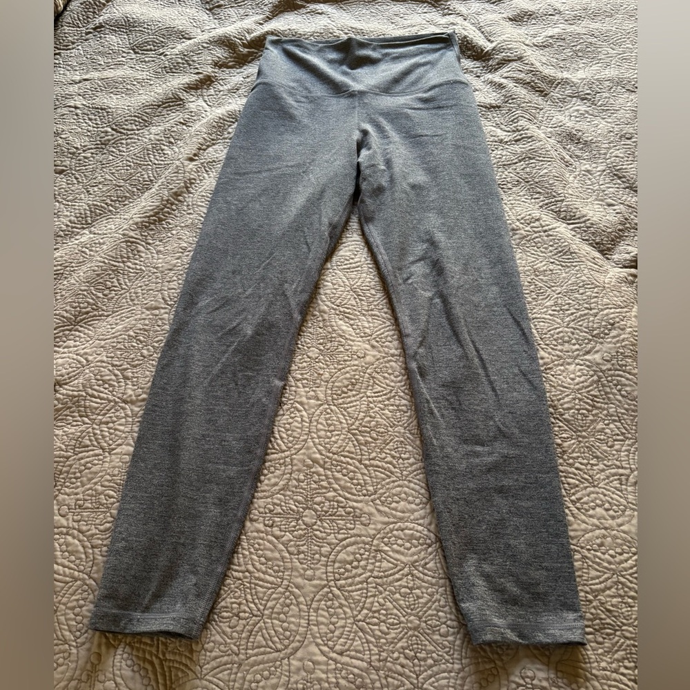 Quince Ultra-Soft High-Rise Leggings in Heather Charcoal - EUC